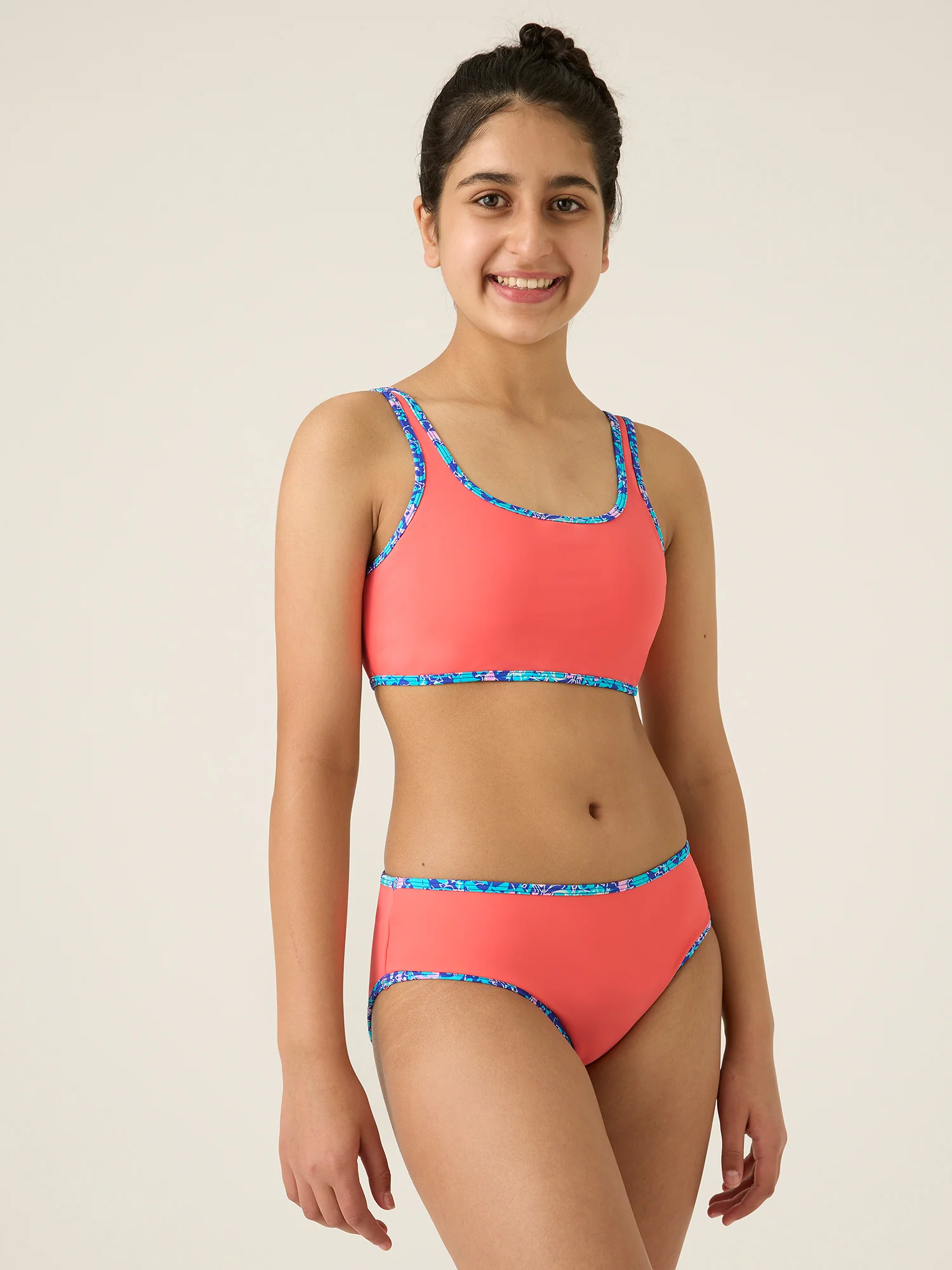 Teen Swimwear Crop Top Pink Coral - Image 7