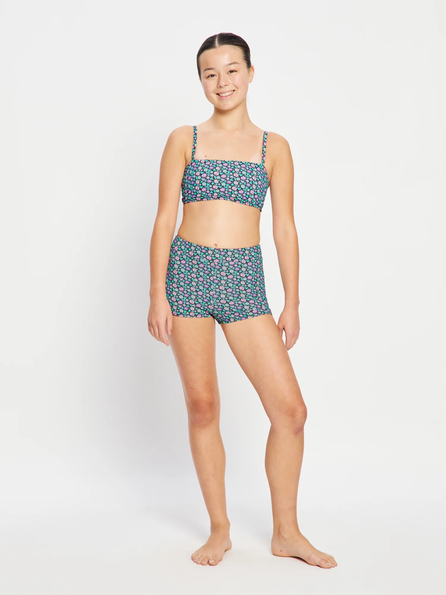 Teen Swimwear Hi Waist Short Super Luna Blossom Black