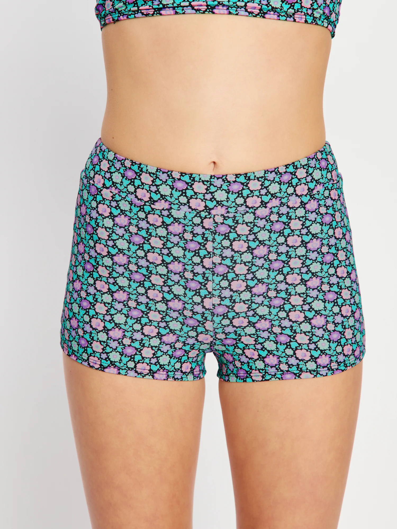 Teen Swimwear Hi Waist Short Super Luna Blossom Black - Image 4