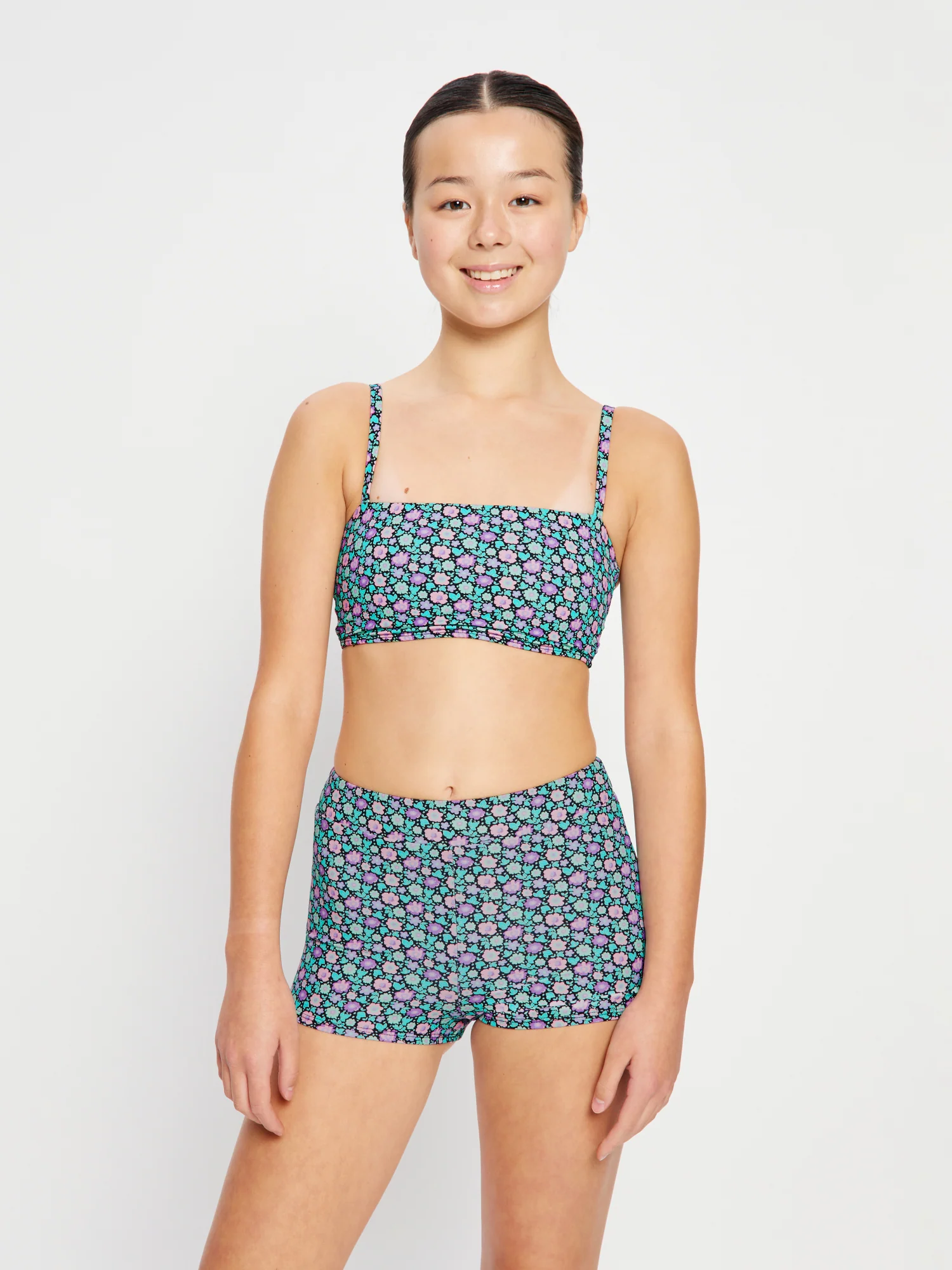 Teen Swimwear Hi Waist Short Super Luna Blossom Black - Image 6