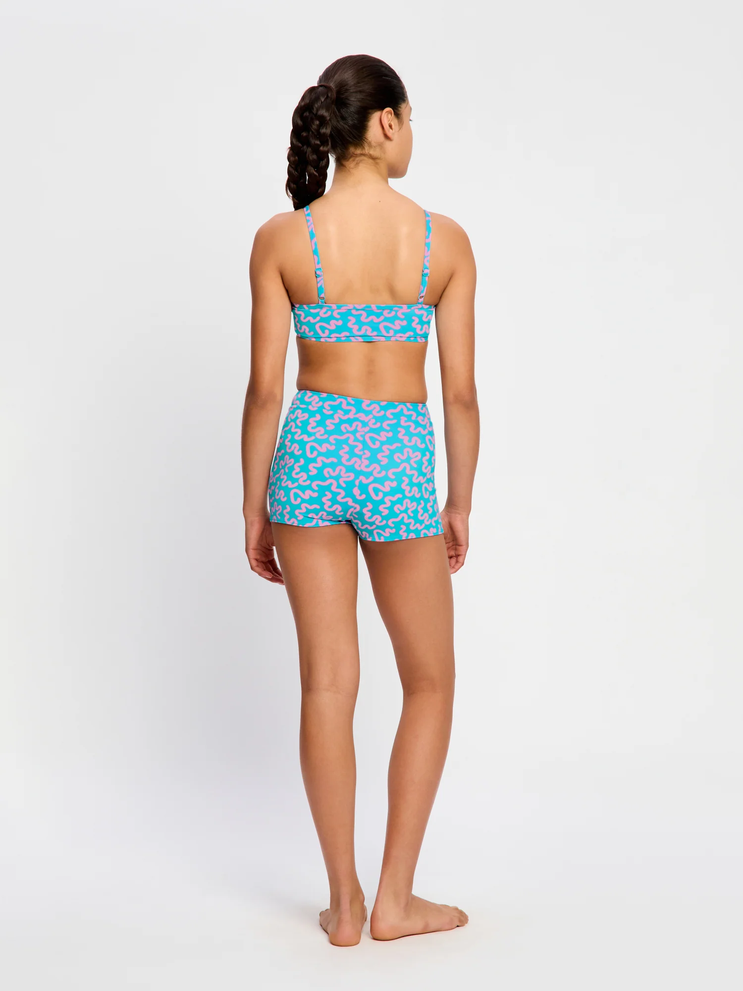 Teen Swimwear Hi Waist Short Super Wavy Blue - Image 3