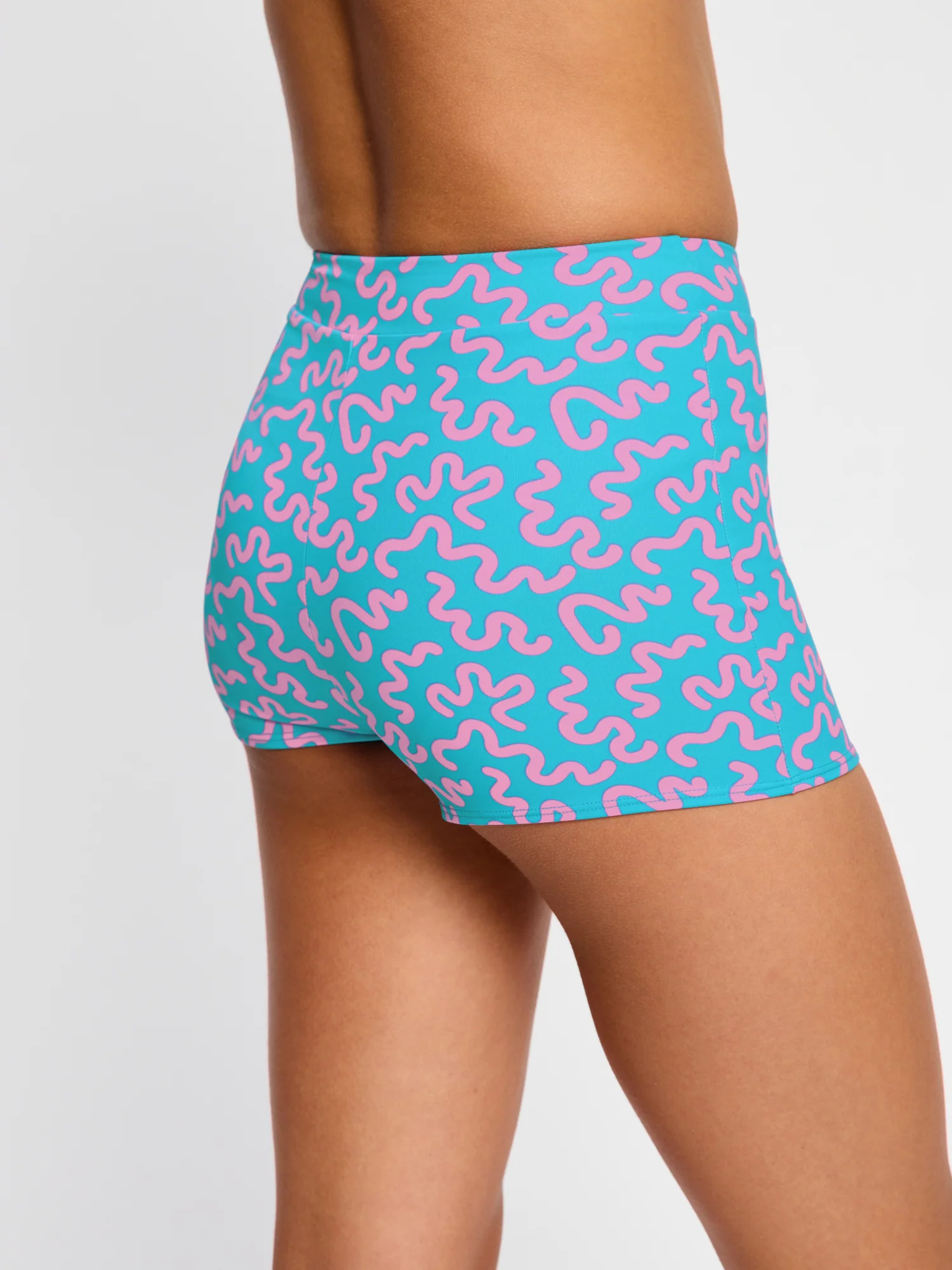 Teen Swimwear Hi Waist Short Super Wavy Blue - Image 5