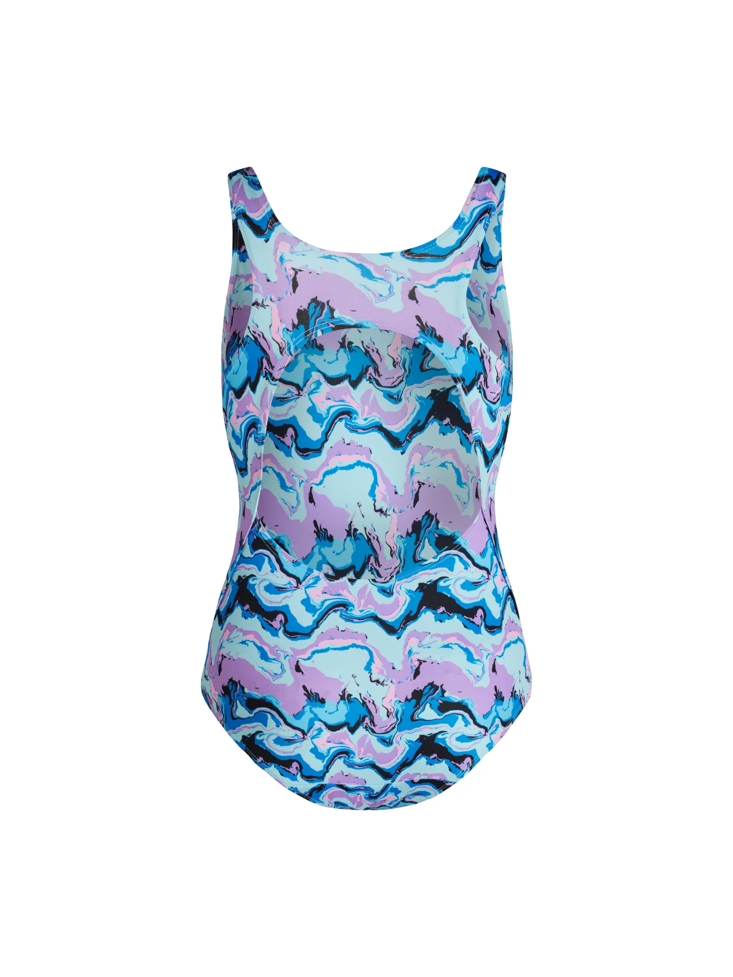 Teen Swimwear Performance Racerback One Piece Super Marble Blue - Image 8