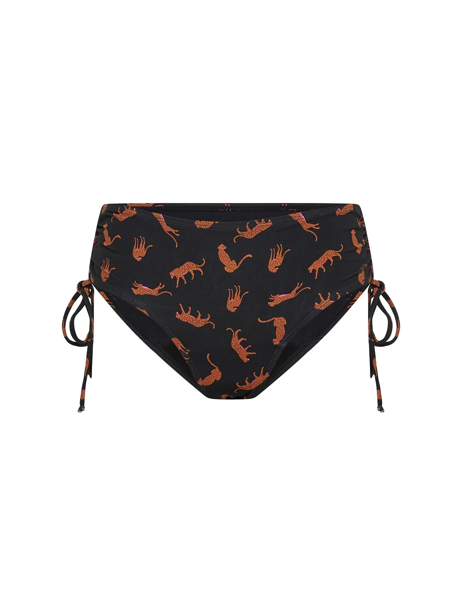 Teen Swimwear Tie Side Bikini Brief Super Cheetah Chase Black - Image 3
