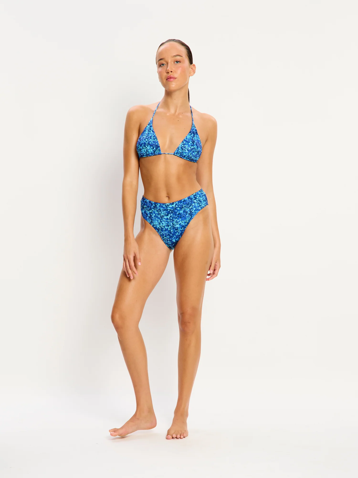 Tidal Swimwear Hi-Leg Bottom Super Python Blue - Image 15