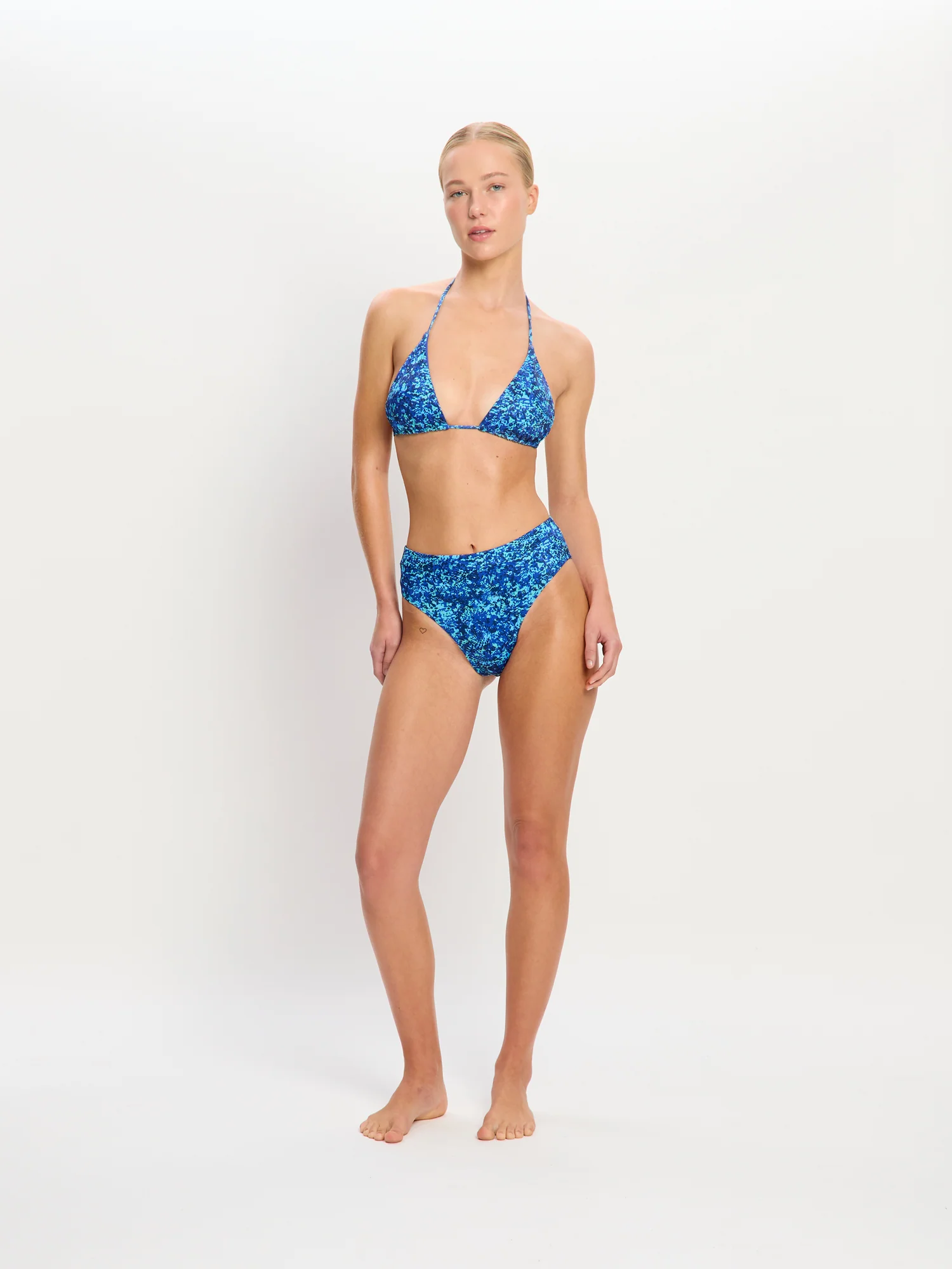 Tidal Swimwear Hi-Leg Bottom Super Python Blue - Image 2