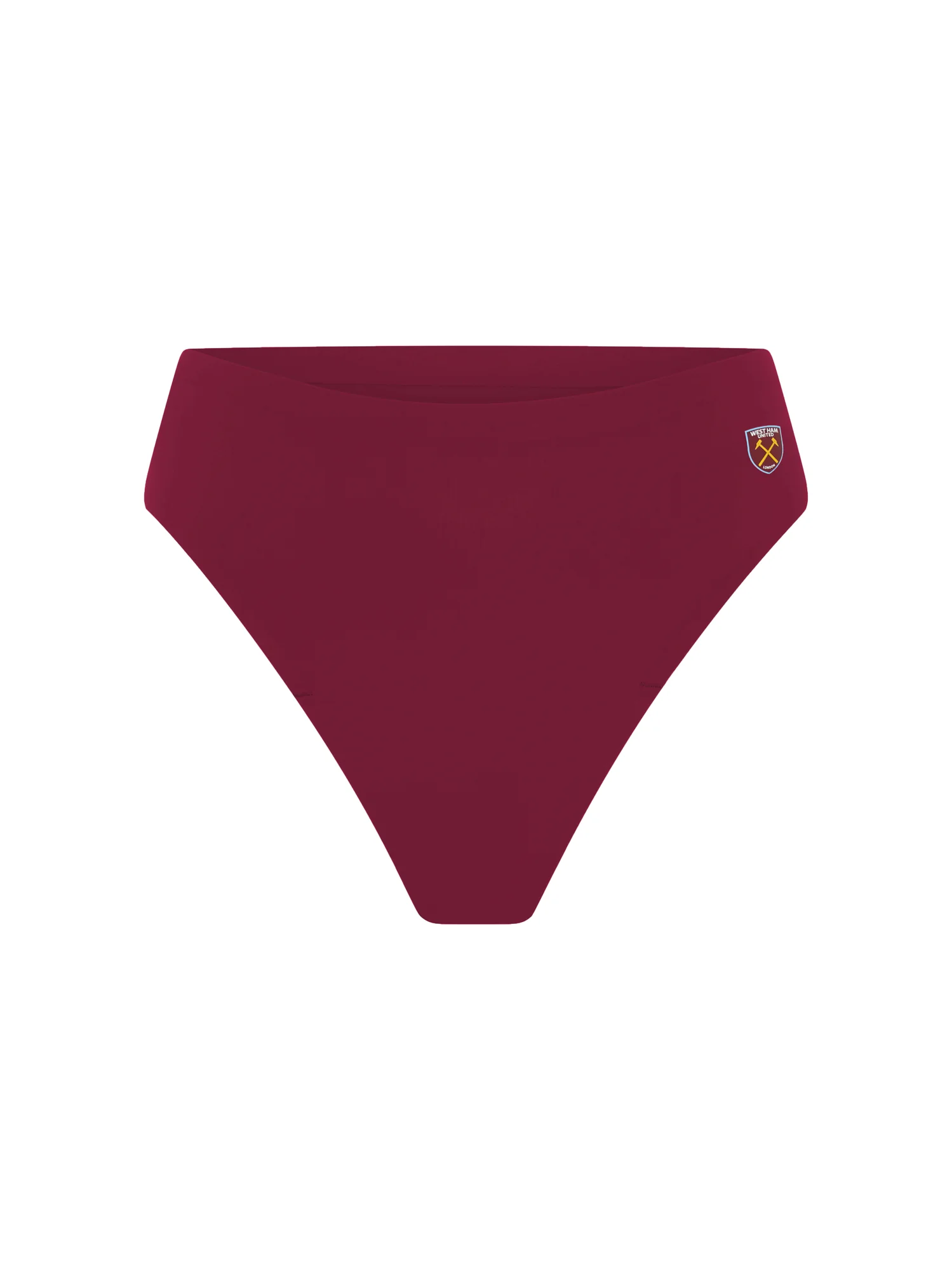 West Ham United Women X Modibodi Seamfree Hi Waist Cheeky Brief Moderate Maroon - Image 7