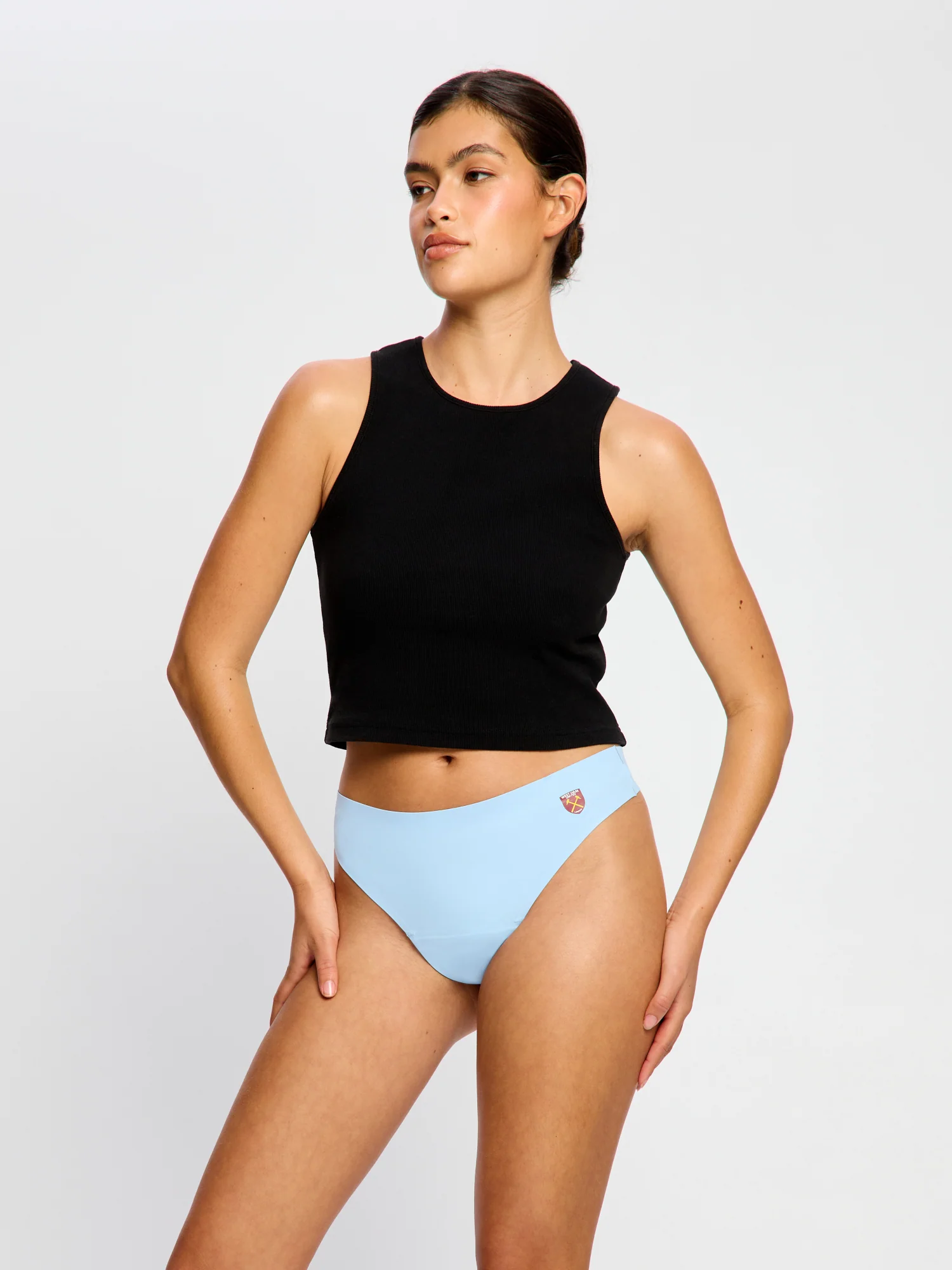 West Ham United Women X Modibodi Seamfree Thong Light Cerulean Blue - Image 5