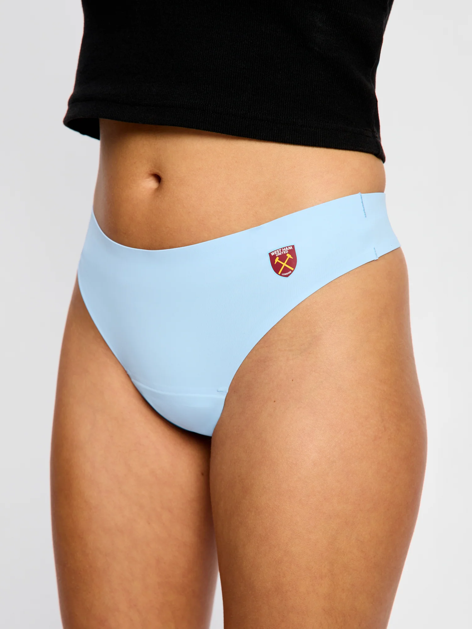 West Ham United Women X Modibodi Seamfree Thong Light Cerulean Blue - Image 8